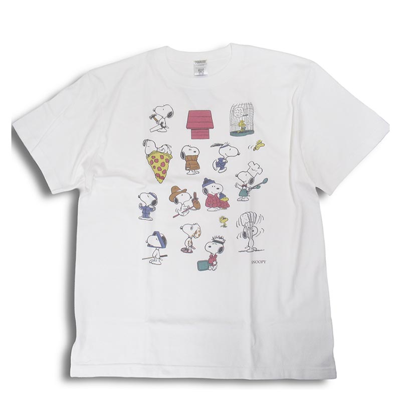 PEANUTS プリントTシャツ スヌーピー/WH